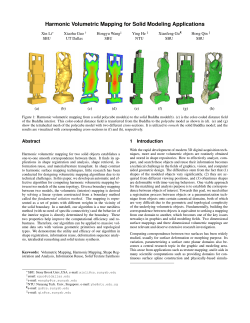 Harmonic Volumetric Mapping for Solid Modeling Applications