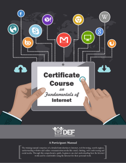 Certificate Course on Fundamentals of Internet