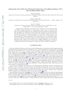 Anharmonic force field and vibrational frequencies of