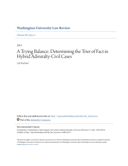 Determining the Trier of Fact in Hybrid Admiralty