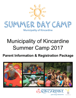 Municipality of Kincardine Summer Camp 2017