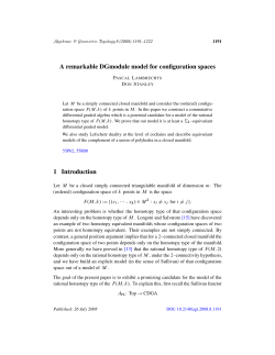 A remarkable DGmodule model for configuration spaces