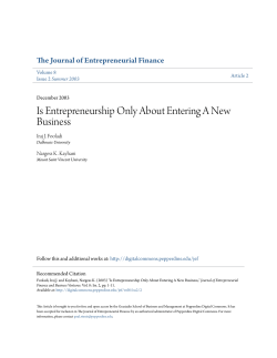 Is Entrepreneurship Only About Entering A New Business