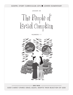Lesson 38 The People of Israel Complain