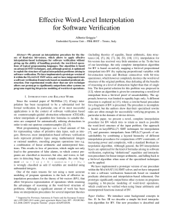 Effective Word-Level Interpolation for Software Verification