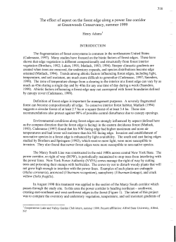 The effect of aspect on the forest edge along a power line corridor at