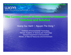 The Current State of River Basins in Vietnam Pollution and Solution
