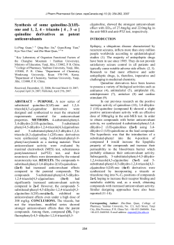 Synthesis of some quinoline-2(1H)- one and 1, 2, 4