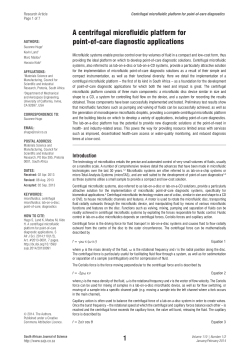 A centrifugal microfluidic platform for point-of