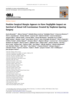 Positive Surgical Margin Appears to Have Negligible Impact on