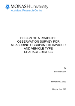 Design of a roadside observation survey for measuring occupant