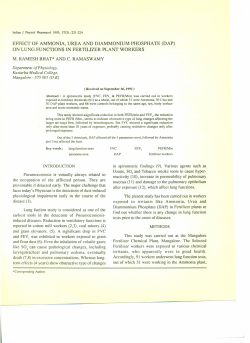 effect of ammonia, urea and diammonium phosphate (dap)