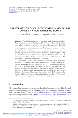 The formation of carbon dioxide in molecular cores by a non