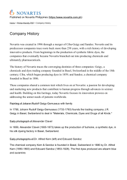 Company History - Novartis Philippines