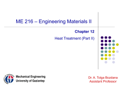 Chp 12 - Heat Treatment (Part II)
