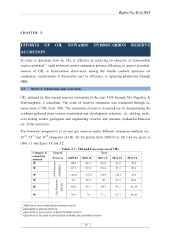 Efforts of OIL towards Hydrocarbon Reserve Accretion