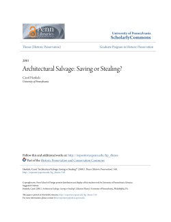 Architectural Salvage: Saving or Stealing?