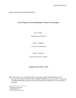 The psychology of close relationships: Fourteen core principles