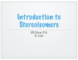 Stereoisomers Handout