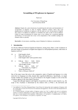 Scrambling of Wh-phrases in Japanese