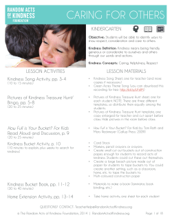 caring for others - Random Acts of Kindness Foundation