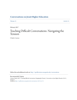 Teaching Difficult Conversations: Navigating the Tension