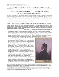 African Americans` campaign for citizenship rights, selections from