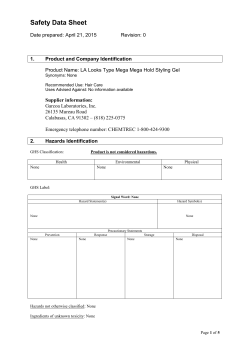 Safety Data Sheet