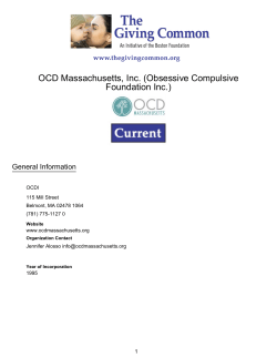 OCD Massachusetts, Inc. (Obsessive Compulsive Foundation Inc.)