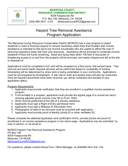 MARIPOSA COUNTY RESOURCE CONSERVATION DISTRICT