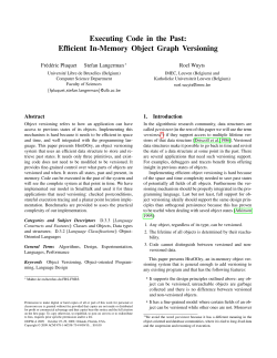 Executing Code in the Past: Efficient In