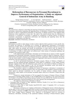 Reformation of Bureaucracy in Personnel Recruitment to Improve