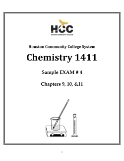 CHEM 1411 EXAM # 3 Name
