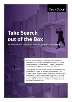 OpenText: Take the search out-of-the-box (TeamSite)