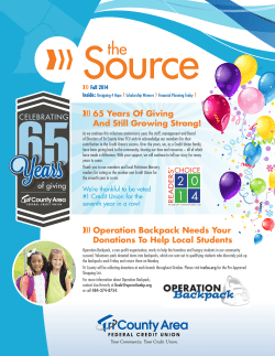 65 Years Of Giving And Still Growing Strong! 〉〉 Operation