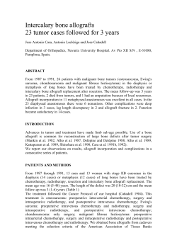 Intercalary bone allografts