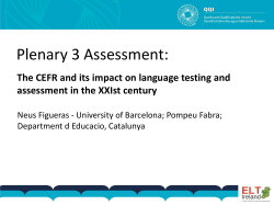 Plenary 3 Assessment