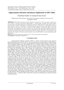 Opportunistic infections and disease implications in HIV/AIDS.