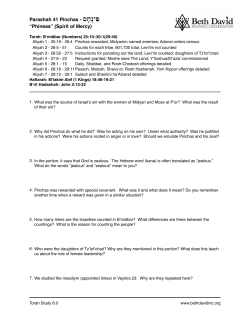 Parashah 41 Pinchas