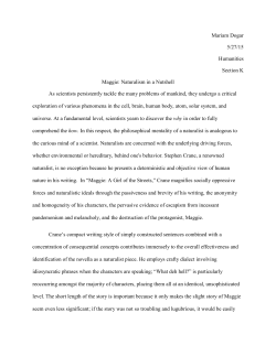 Mariam Dogar 5/27/15 Humanities Section K Maggie