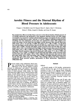 Aerobic Fitness and the Diurnal Rhythm of Blood