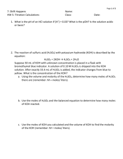 7 HW 5 Titration Calculations