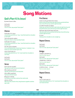 Song Motions - Loving God and Loving People is Living Faith