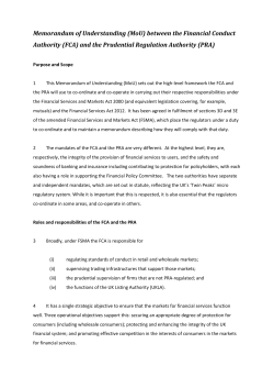 Memorandum of Understanding (MoU) between