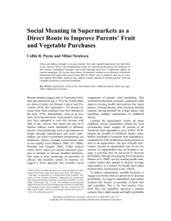 Social Meaning in Supermarkets as a Direct Route to Improve