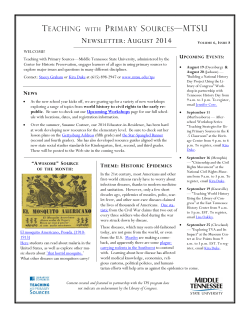 August 2014 - Middle Tennessee State University