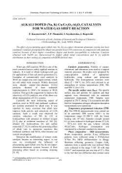 Cu/Cr2O3:Al2O3 catalysts for Water Gas Shift Reaction