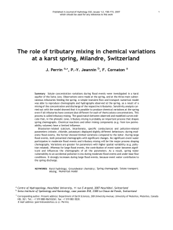 The role of tributary mixing in chemical variations at a karst spring