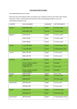 International dial-in numbers more powwownow for your money