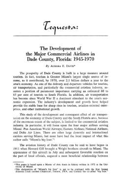 The Development of the Major Commercial Airlines